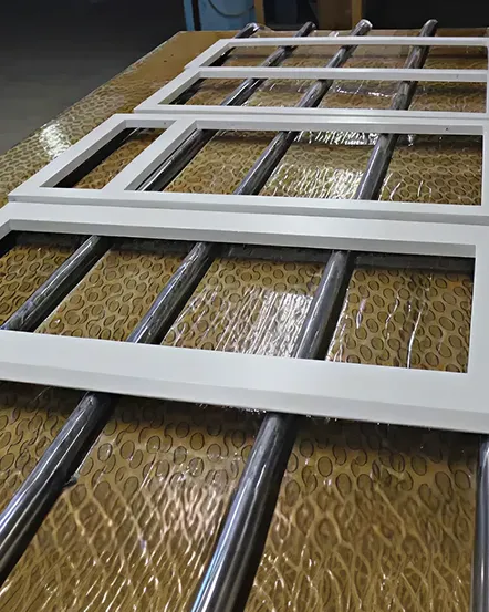 Face frames finished cabinet open