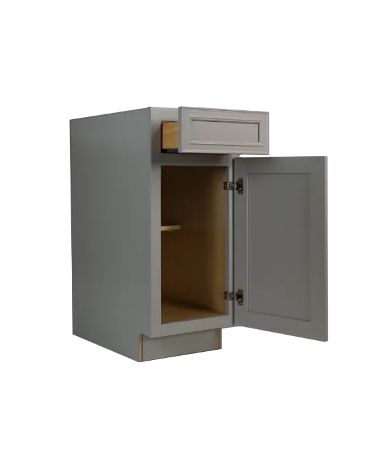 Gray RTA cabinet cabinet open