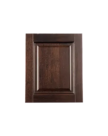 Raised panel door cabinet open